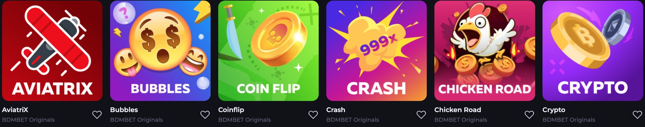 BDMbet Originals Spiele